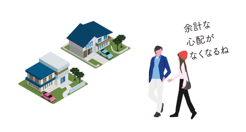 一斉に土地の工事を行うため、他の土地よりも上質な土地を安く提供できる。敷地の調査、造成も済んでいるので安心して、建物を建築できる。