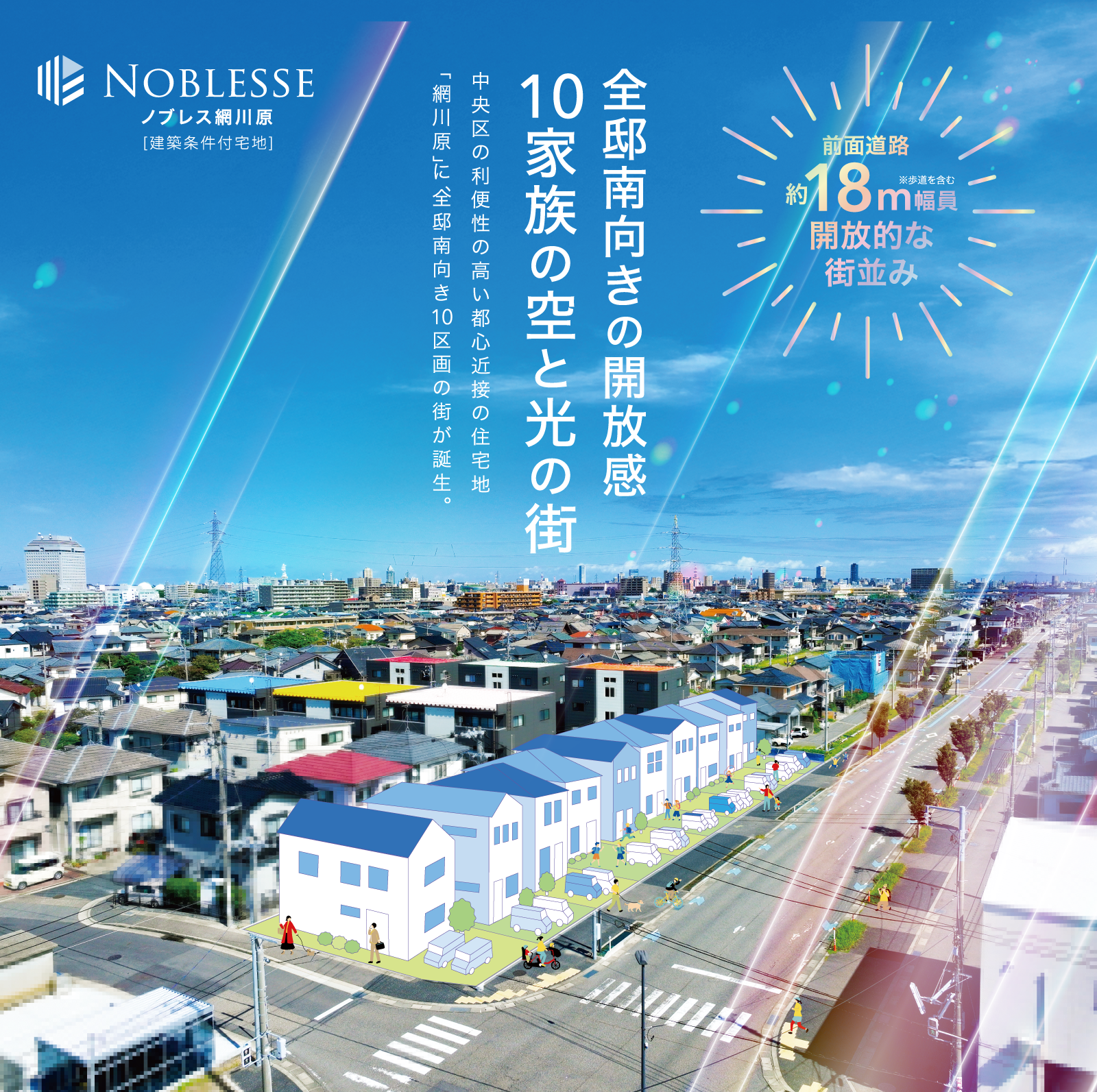 10家族の空と光の街