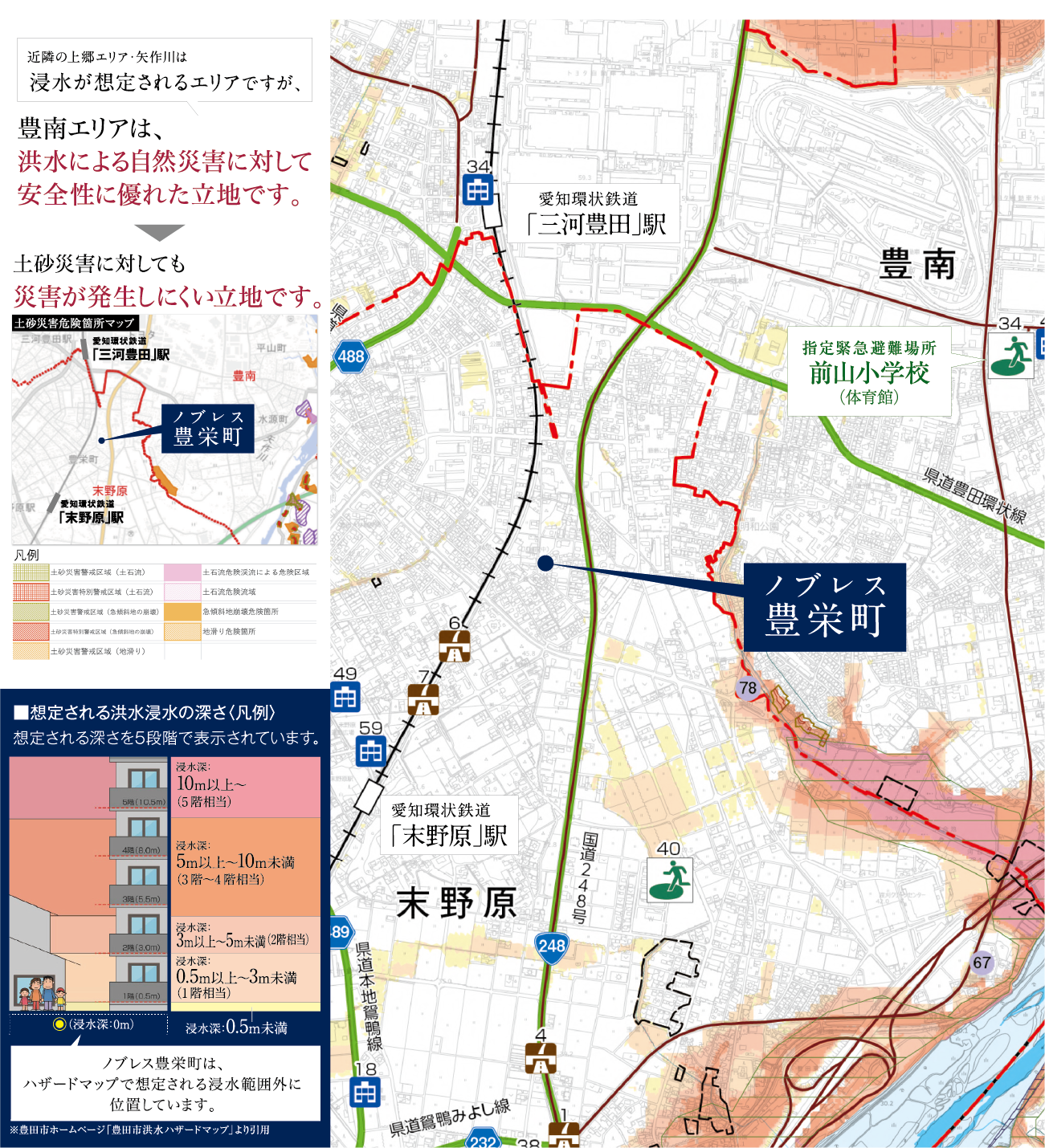 洪水・内水被害の懸念が少ない、災害に強いエリアに誕生