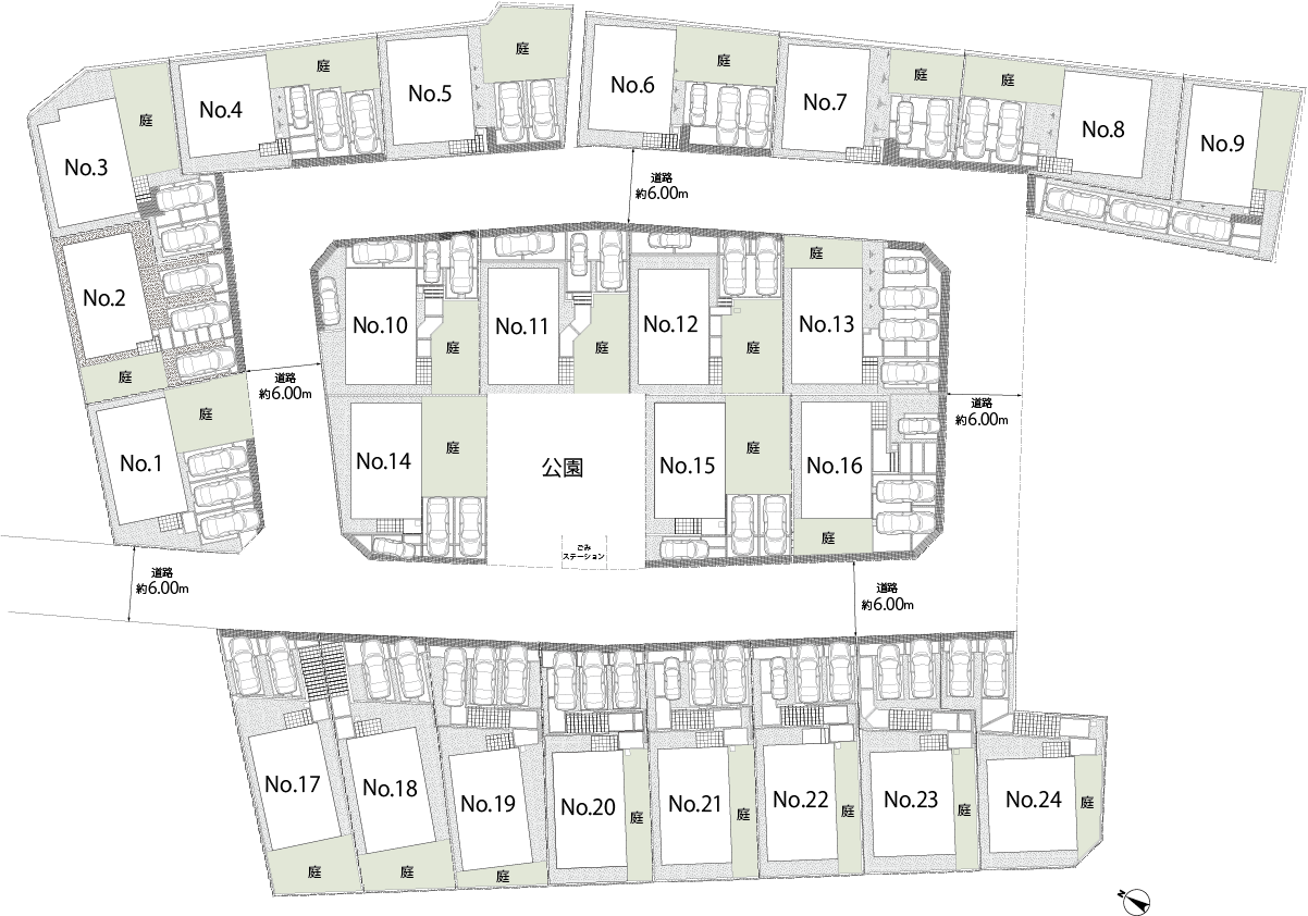 緑豊かで落ち着いた住宅街に全24区画の新しい街誕生。