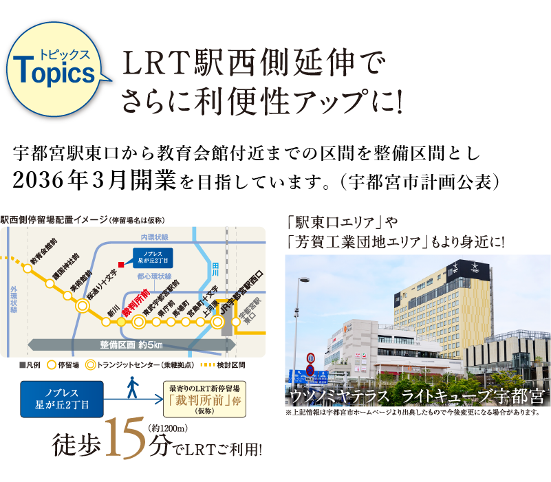 バスご利用でONもOFFも目的地へ軽快アクセス。
