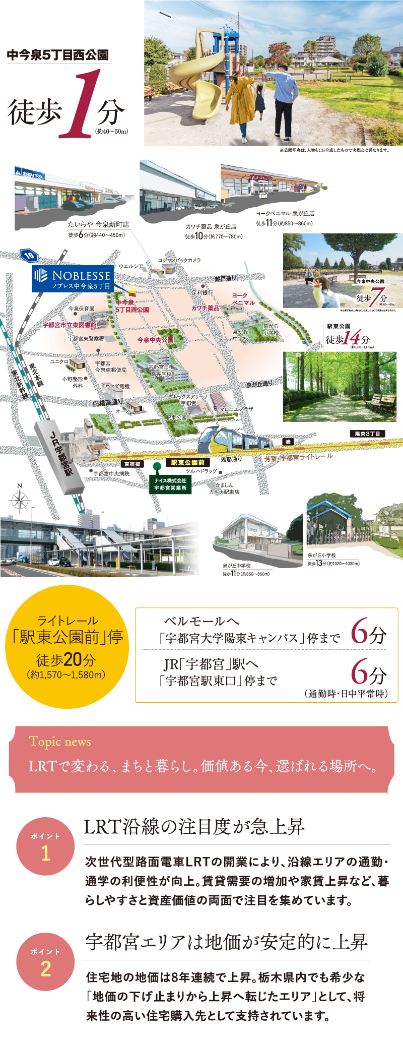 選ばれる街、宇都宮駅東口「駅東第3土地区画整理事業地内」元今泉・中今泉エリア。