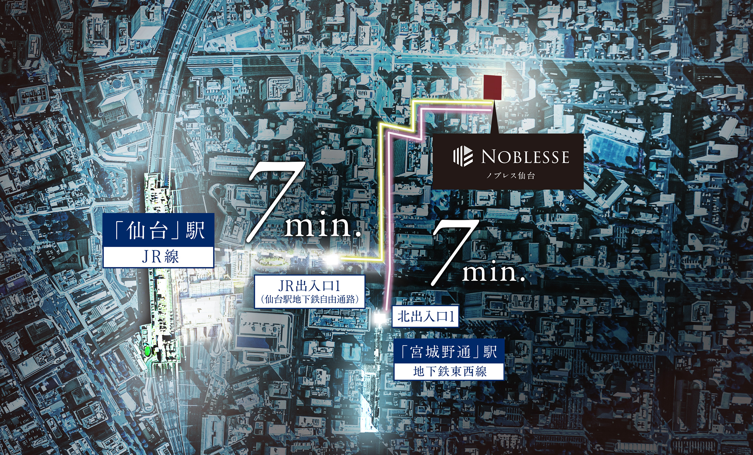 仙台駅まで徒歩7分