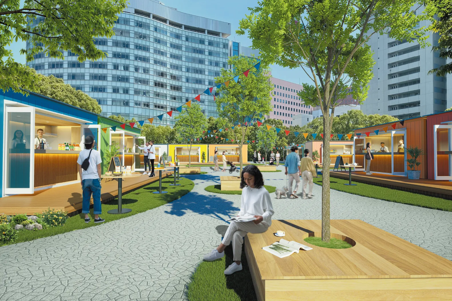 ナイスの MOK UNIT マルシェ設置イメージCG