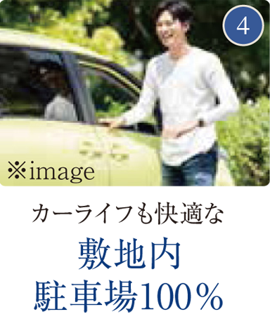 敷地内駐車場100％