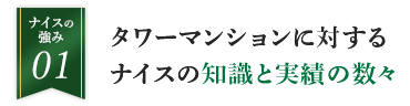 ナイスの強み01/タワーマンションに対するナイスの知識と実績の数々