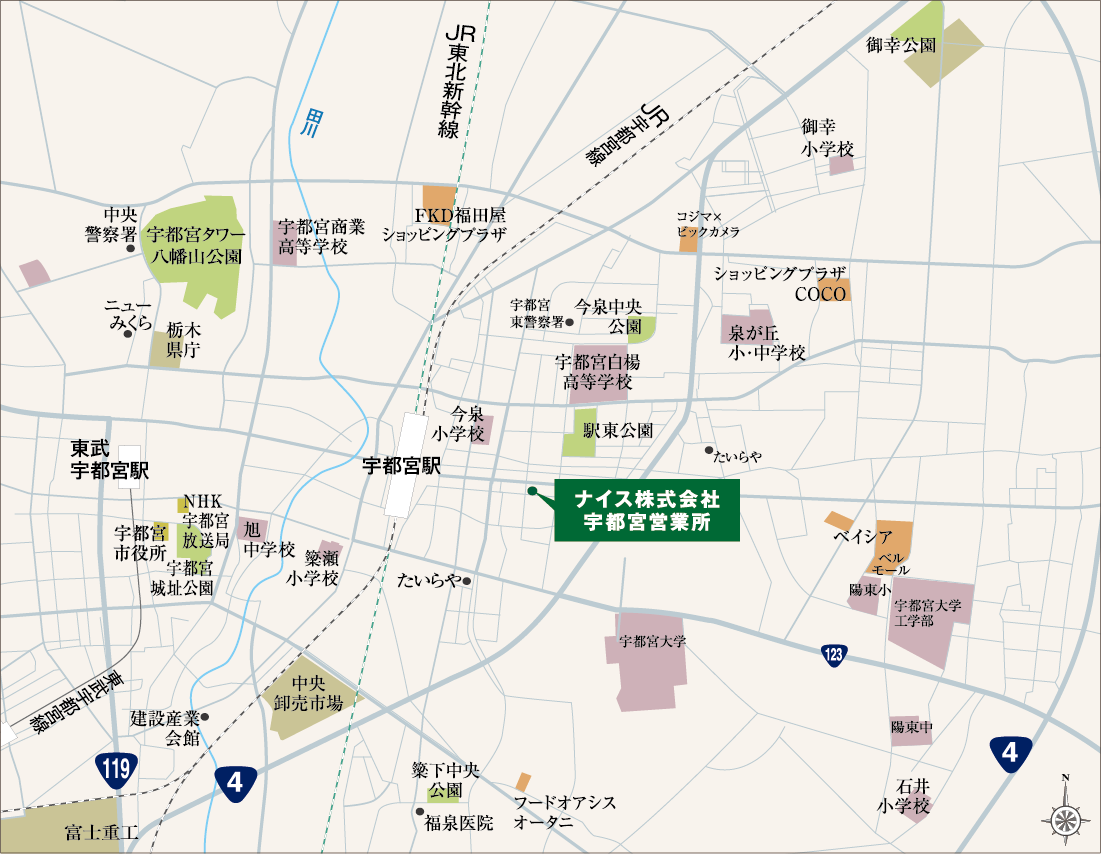宇都宮営業所地図