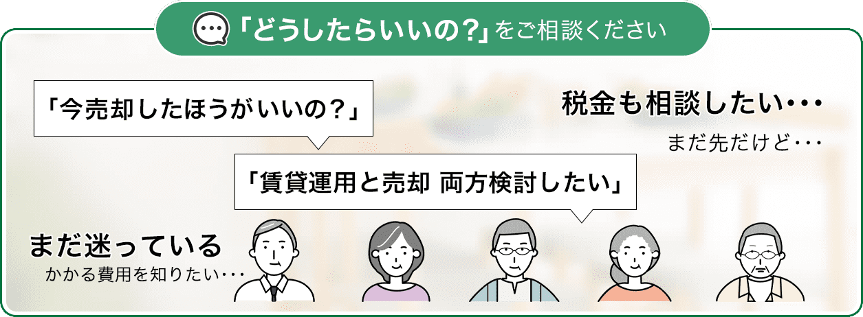 「どうしたらいいの?」をご相談ください